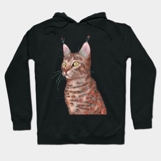 Blossoming Kitty Portrait Hoodie